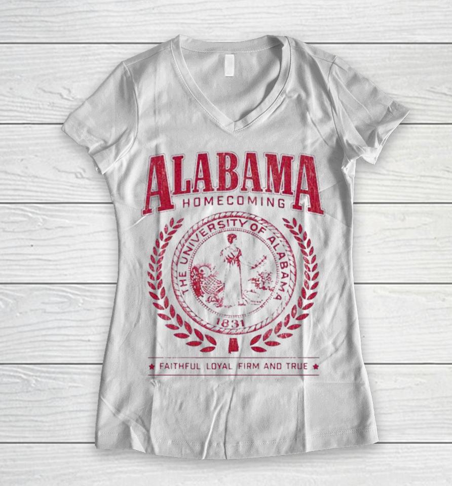 Alabama Football Homecoming 2023 Women V-Neck T-Shirt