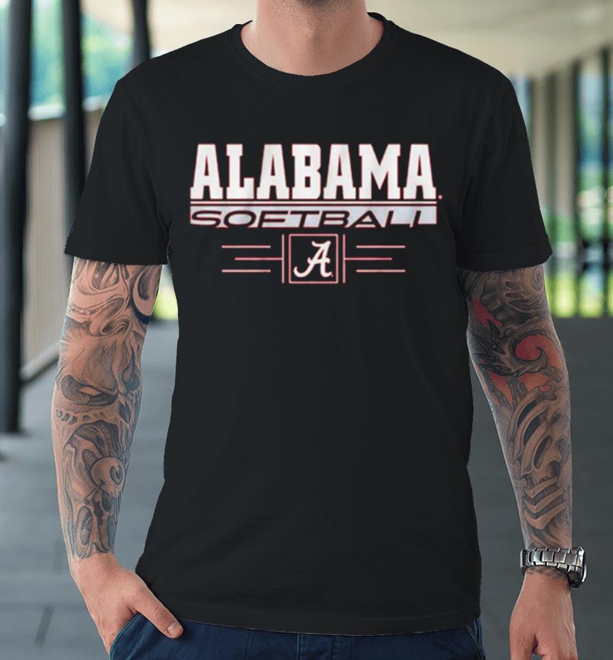 Alabama Softball Stack University Of Alabama Logo Premium T-Shirt