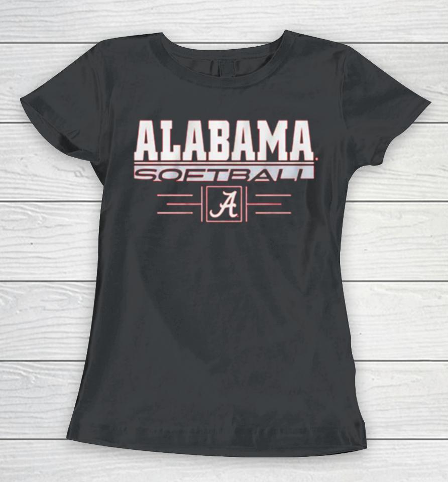 Alabama Softball Stack University Of Alabama Logo Women T-Shirt