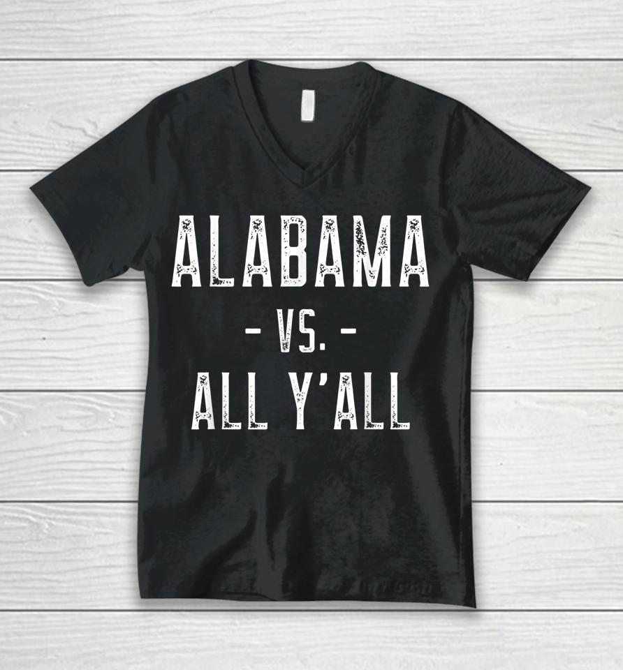 Alabama Vs All Y'all Vintage Unisex V-Neck T-Shirt