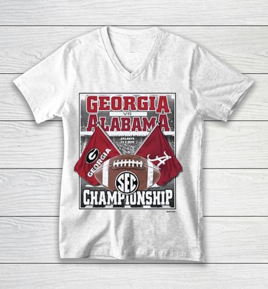 Alabama Vs Georgia 2023 Sec Football Championship Unisex V-Neck T-Shirt