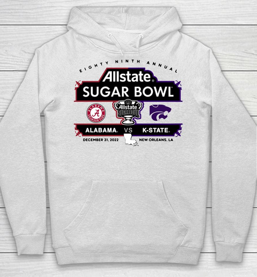 Alabama Vs K-State 89Th Annual Sugar Bowl Matchup Hoodie