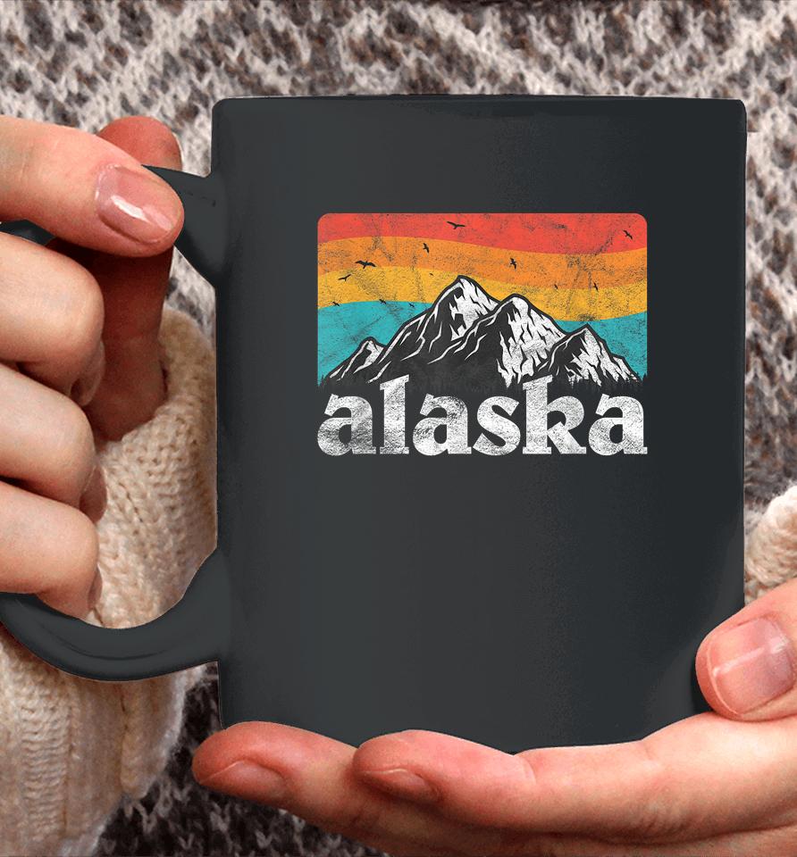 Alaska Ak Retro 70S 80S Mountains Nature Distressed Coffee Mug