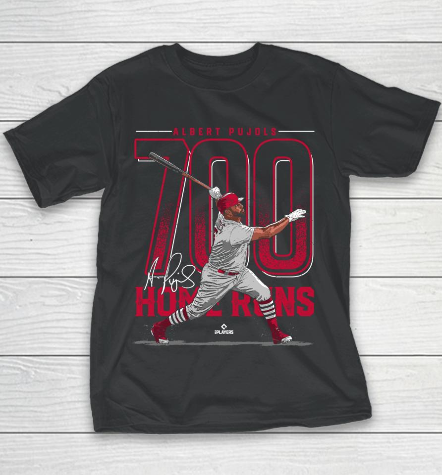 Albert Pujols 700 Home Runs Albert Pujols St Louis Mlbpa Youth T-Shirt