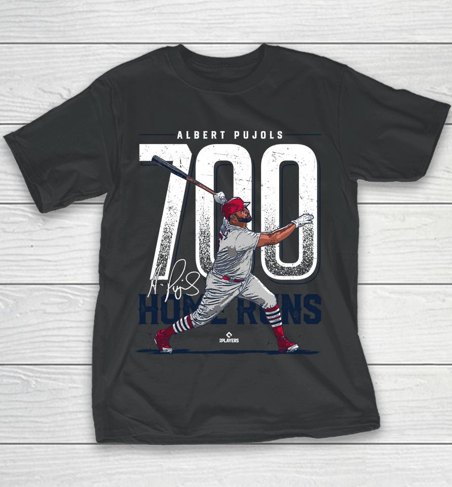 Albert Pujols 700 Home Runs Albert Pujols St Louis Mlbpa Youth T-Shirt