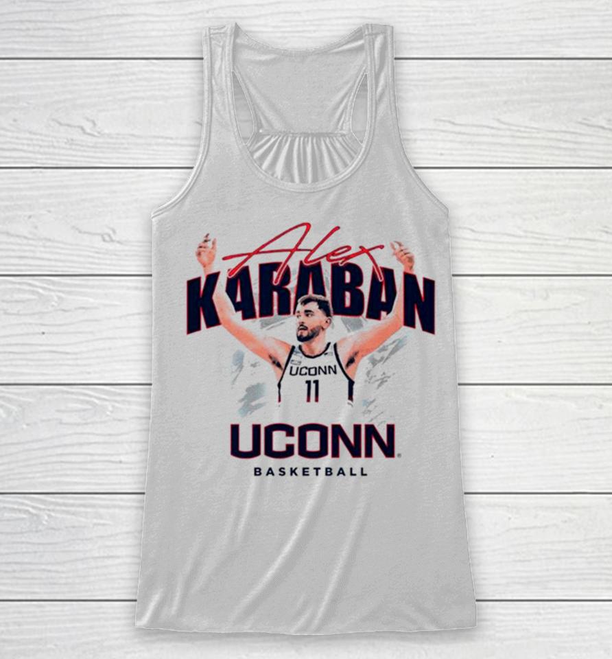 Alex Karaban Uconn Huskies Men’s Basketball Racerback Tank