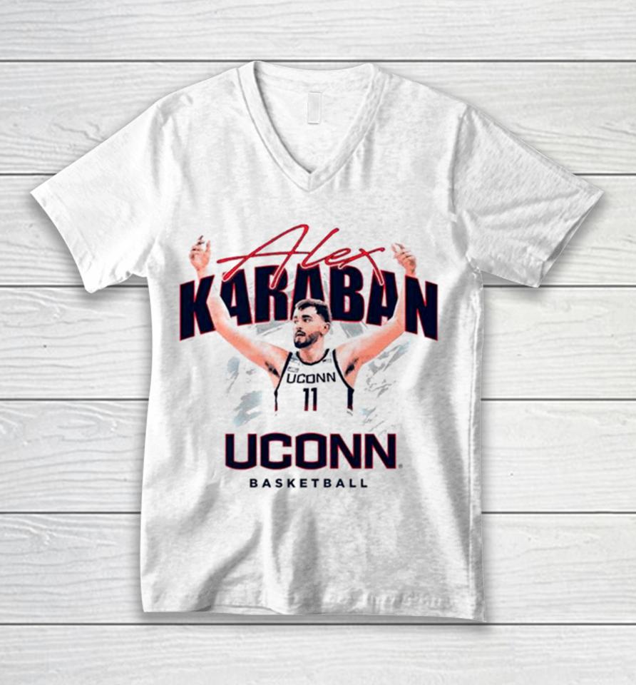 Alex Karaban Uconn Huskies Men’s Basketball Unisex V-Neck T-Shirt