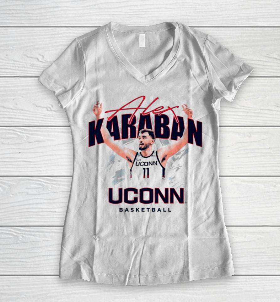 Alex Karaban Uconn Huskies Men’s Basketball Women V-Neck T-Shirt
