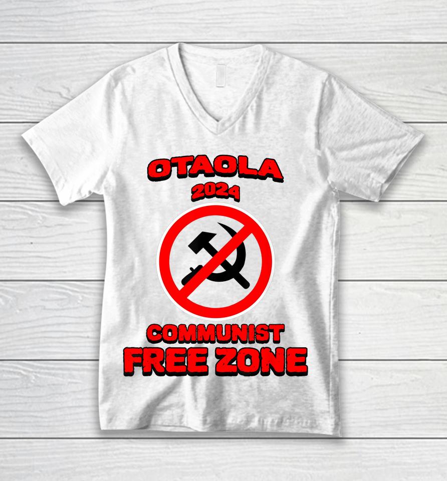 Alex Otaola Alcalde 2024 Communist Free Zone Unisex V-Neck T-Shirt