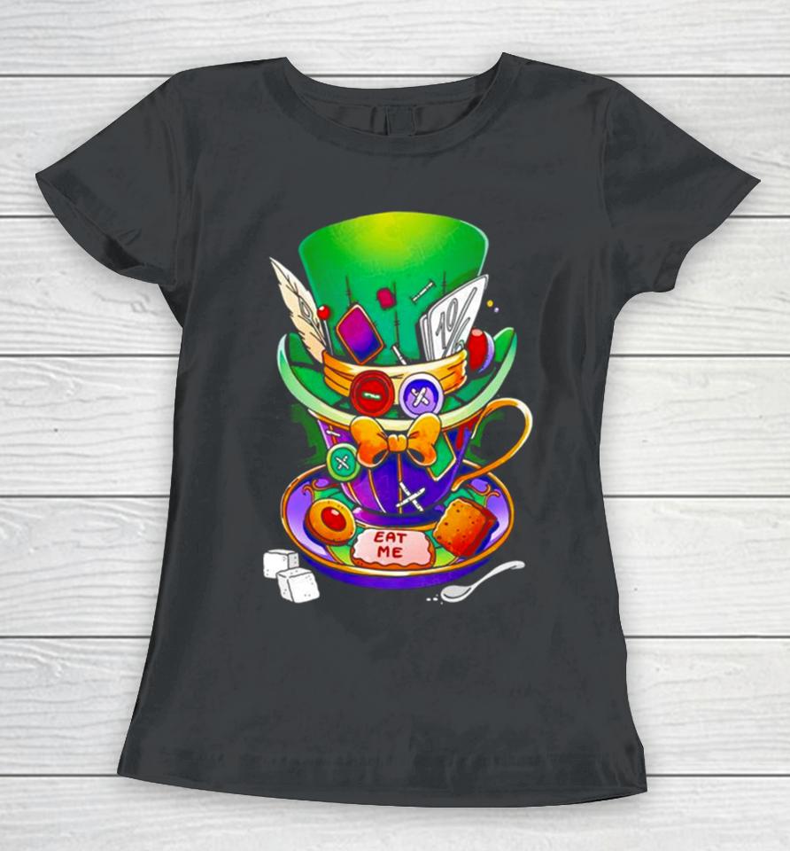 Alice In Wonderland Mad Hatter Mug Women T-Shirt