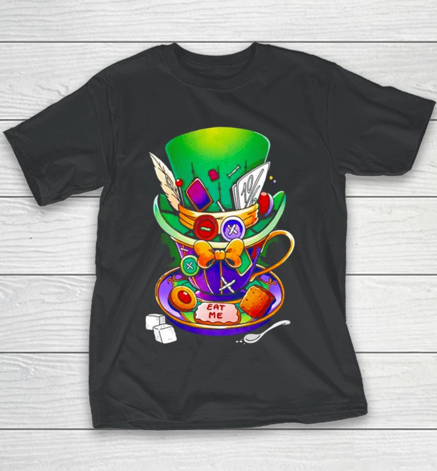 Alice In Wonderland Mad Hatter Mug Youth T-Shirt