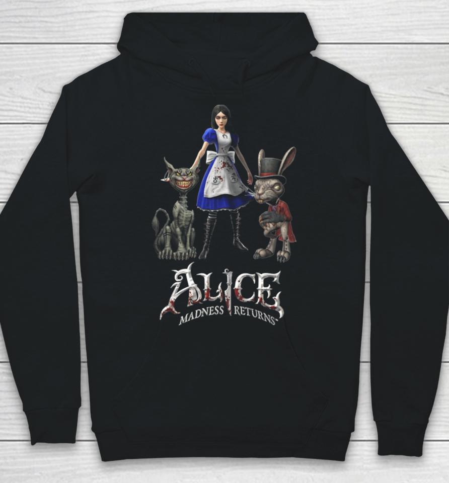 Alice Madness Returns Alice Liddell Cheshire Cat White Rabbit Hoodie
