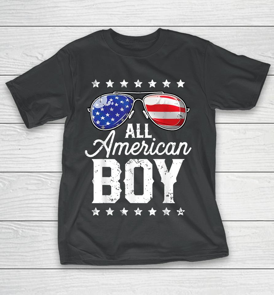 All American Boy 4Th Of July Boys Kids Sunglasses Family T-Shirt