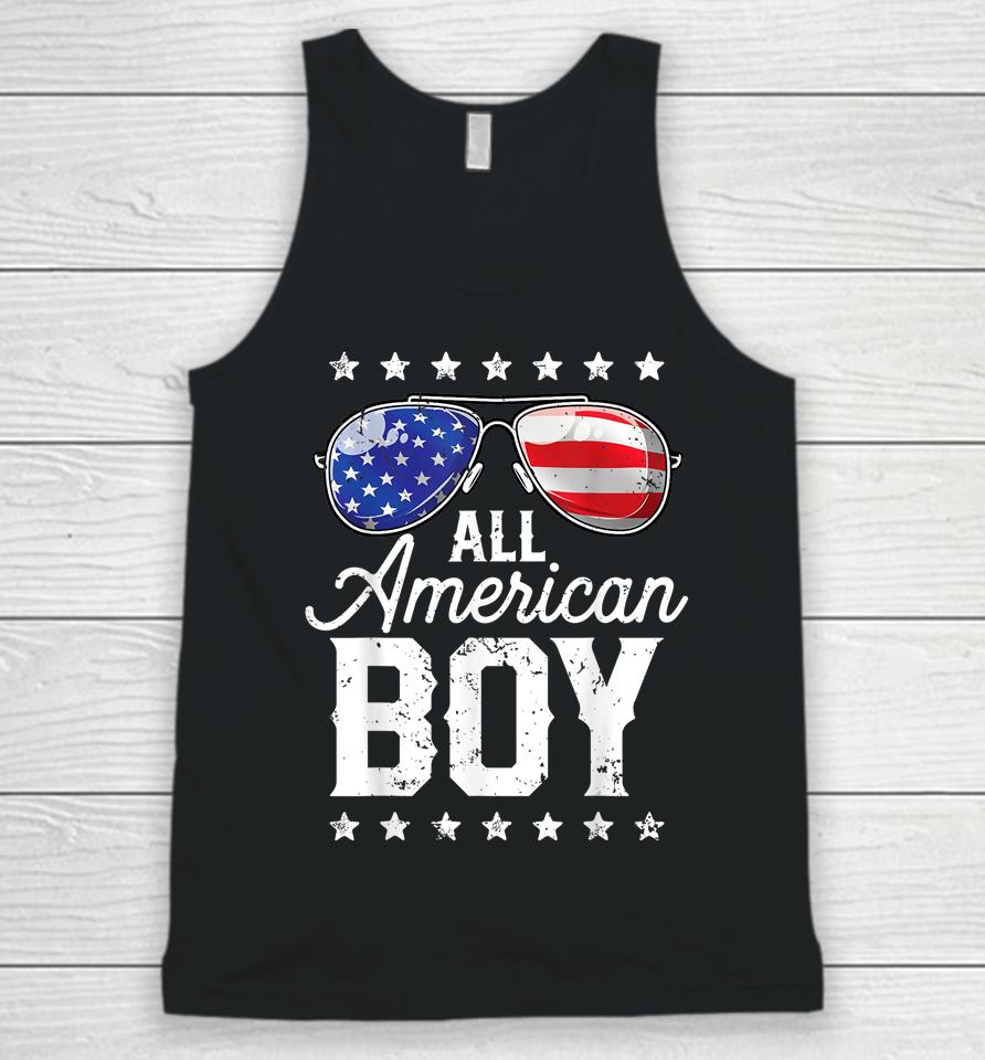 All American Boy 4Th Of July Boys Kids Sunglasses Family Unisex Tank Top