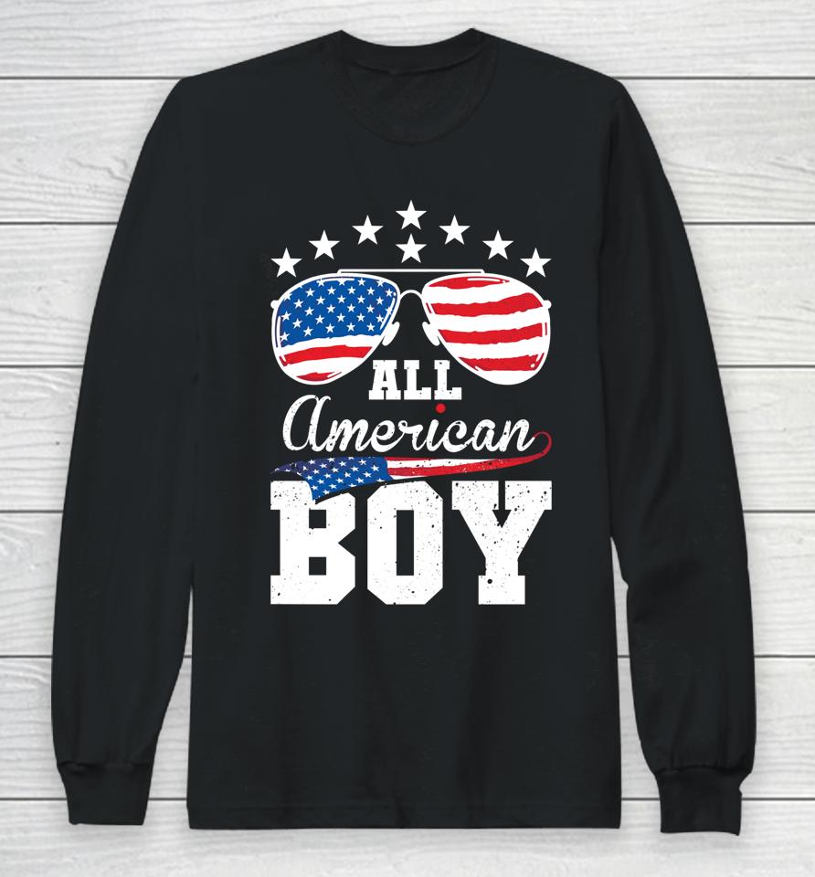 All American Boy 4Th Of July Matching Family Long Sleeve T-Shirt