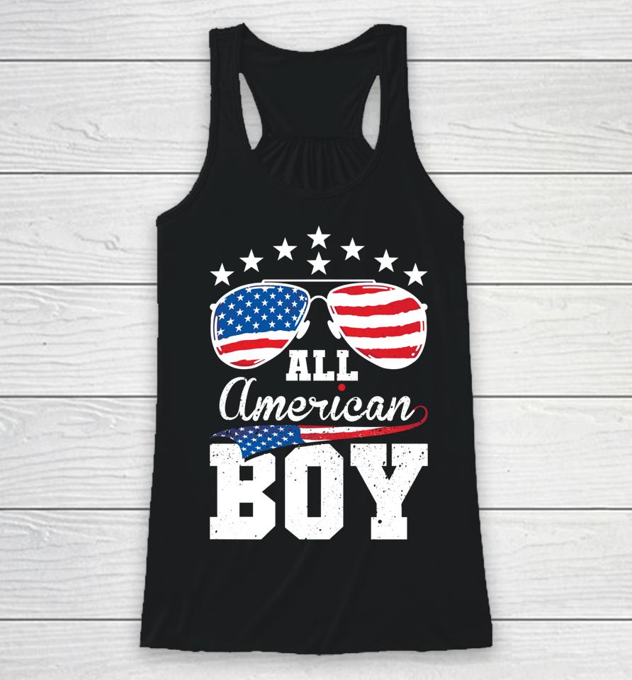 All American Boy 4Th Of July Matching Family Racerback Tank