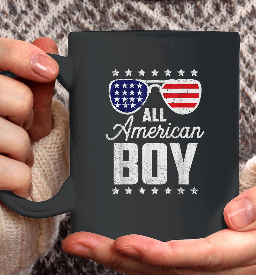 All American Boy 4Th Of July Sunglasses Usa Flag Coffee Mug