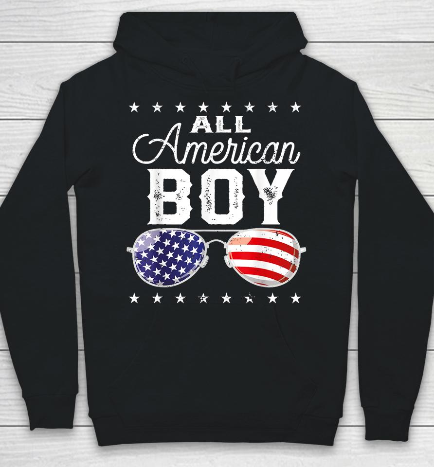 All American Boy 4Th Of July Usa Sunglasses Family Matching Hoodie