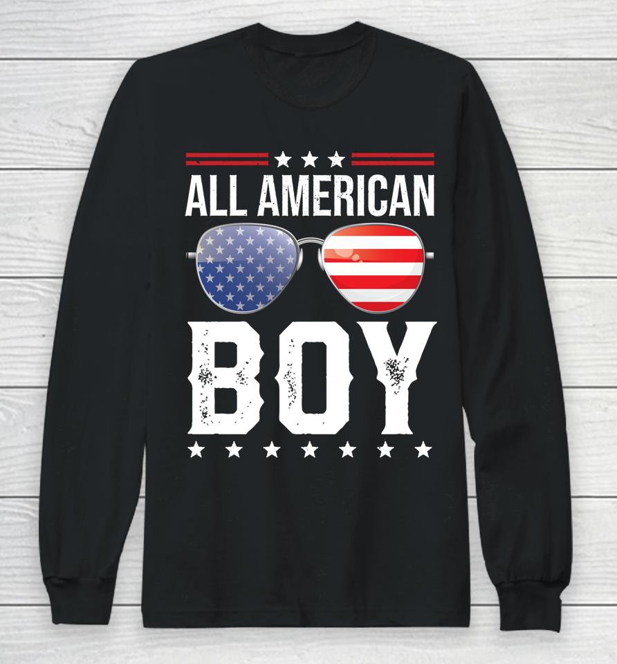 All American Boy Matching Family Fourth 4Th Of July American Long Sleeve T-Shirt