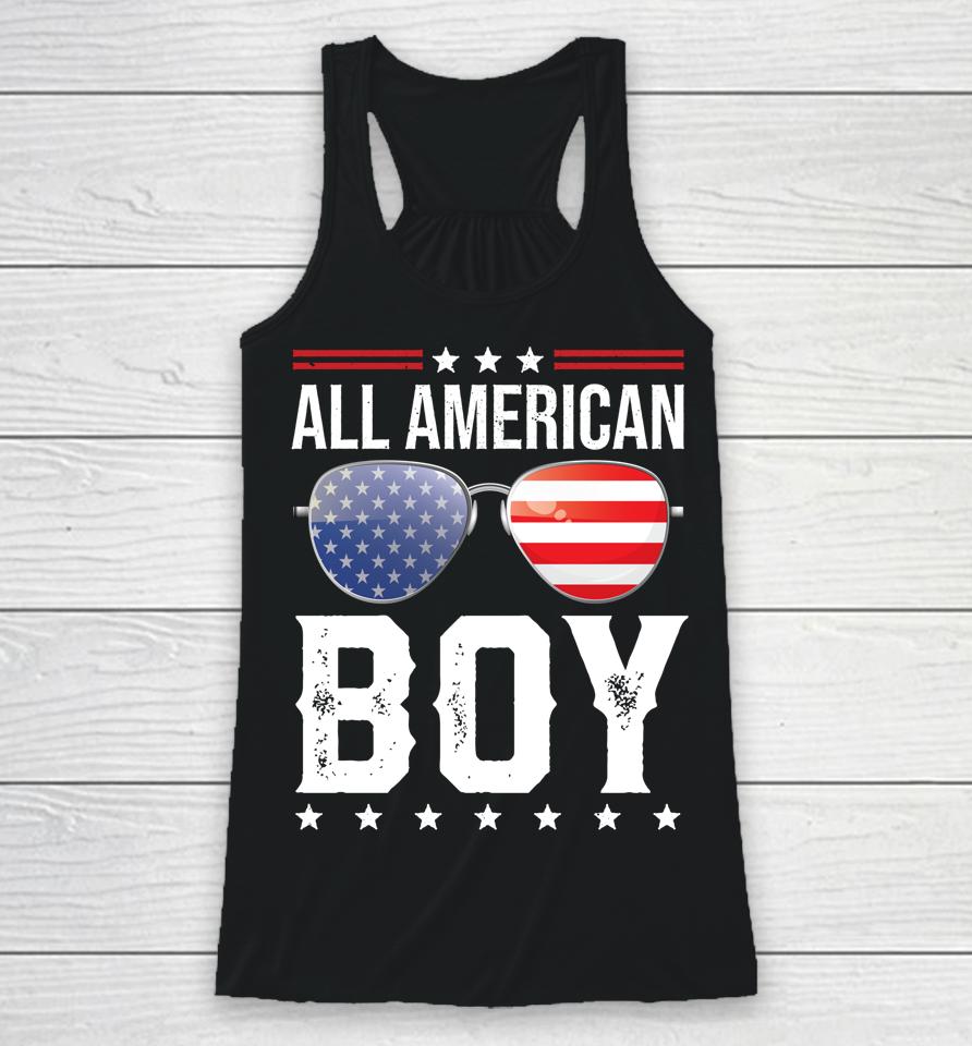 All American Boy Matching Family Fourth 4Th Of July American Racerback Tank