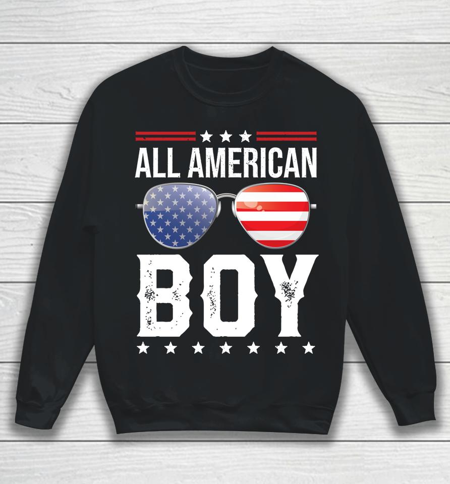 All American Boy Matching Family Fourth 4Th Of July American Sweatshirt
