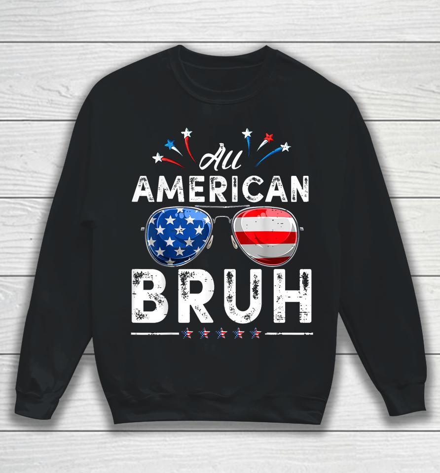 All American Bruh 4Th Of July Boys Sweatshirt