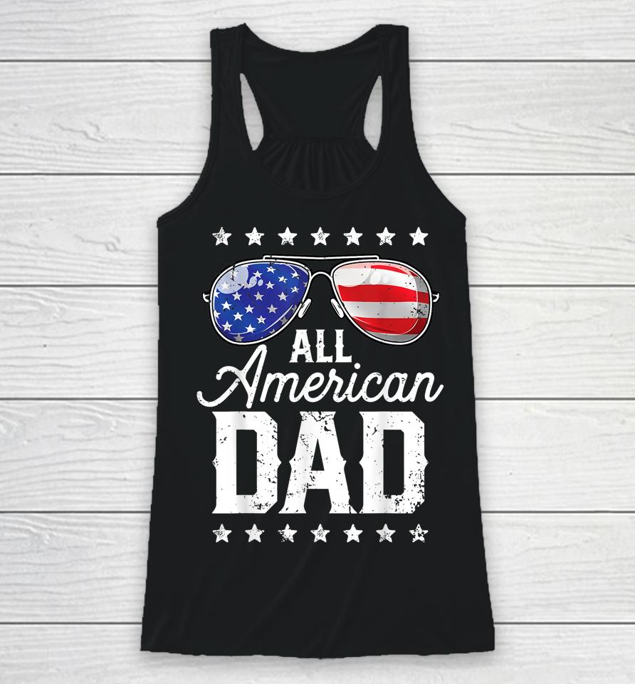 All American Dad 4Th Of July Fathers Day Racerback Tank