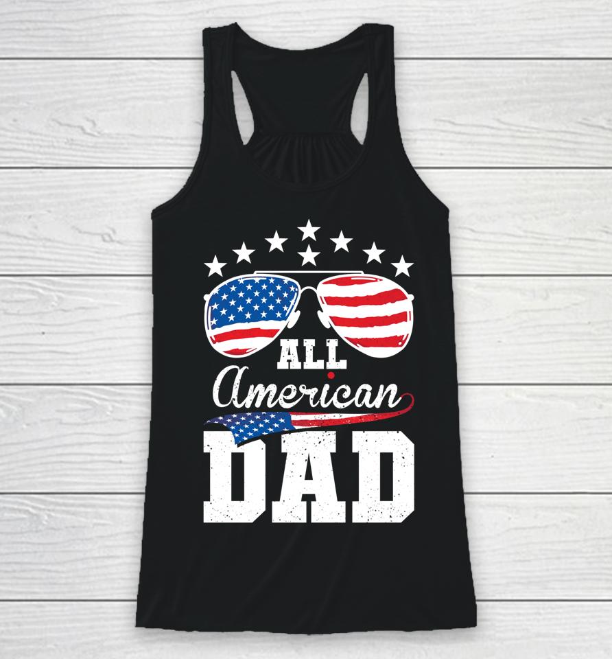 All American Dad 4Th Of July Matching Family Racerback Tank