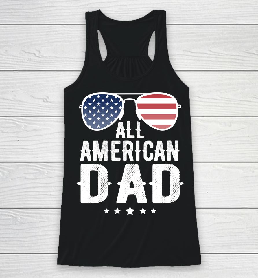 All American Dad 4Th Of July Racerback Tank