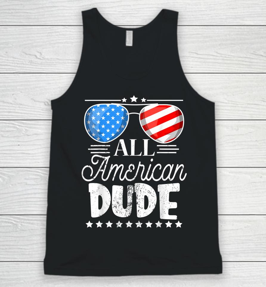 All American Dude 4Th Of July Boys Kids Sunglasses Family Unisex Tank Top