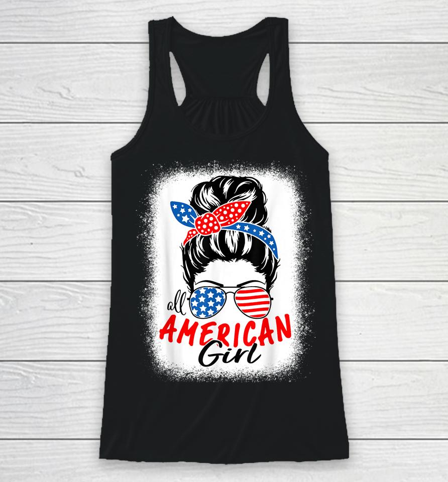 All American Girl 4Th Of July American Racerback Tank