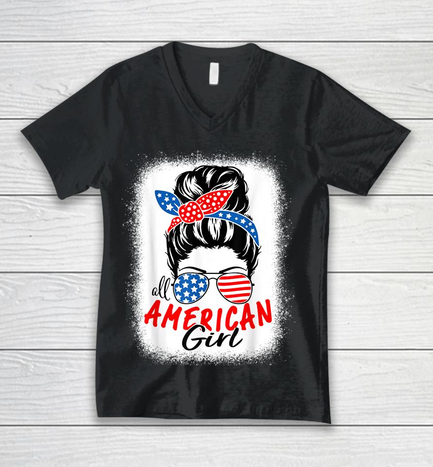 All American Girl 4Th Of July American Unisex V-Neck T-Shirt