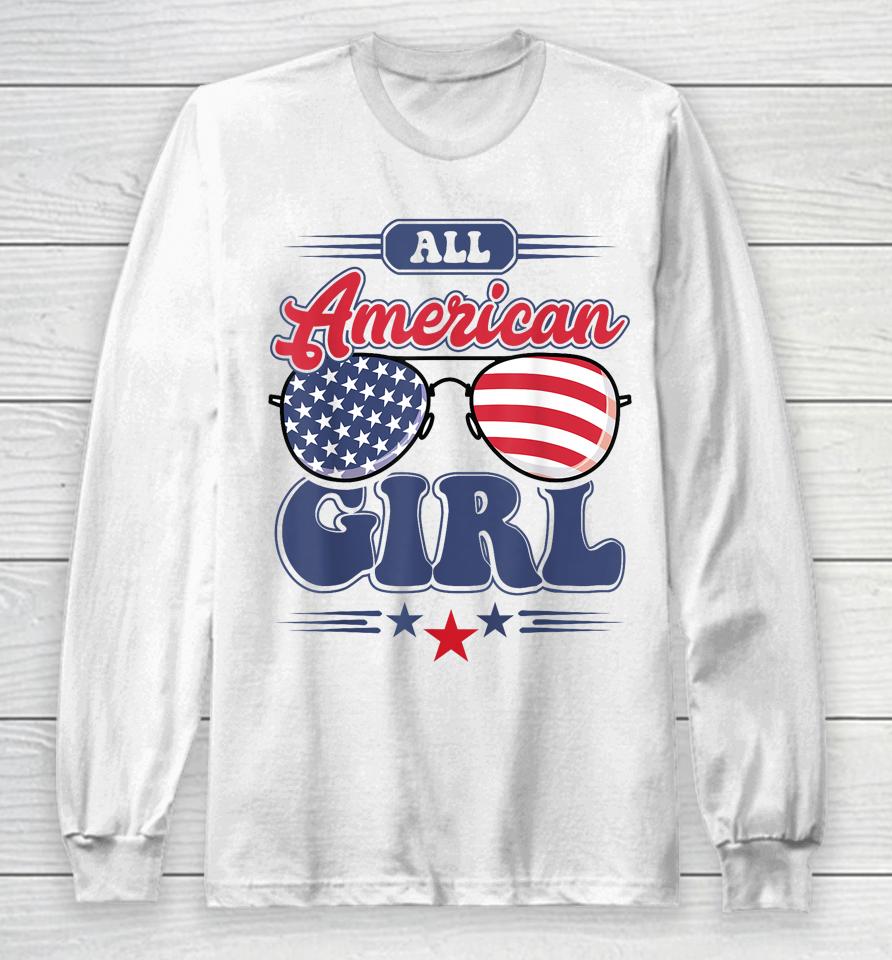 All American Girl 4Th Of July Family Matching Long Sleeve T-Shirt