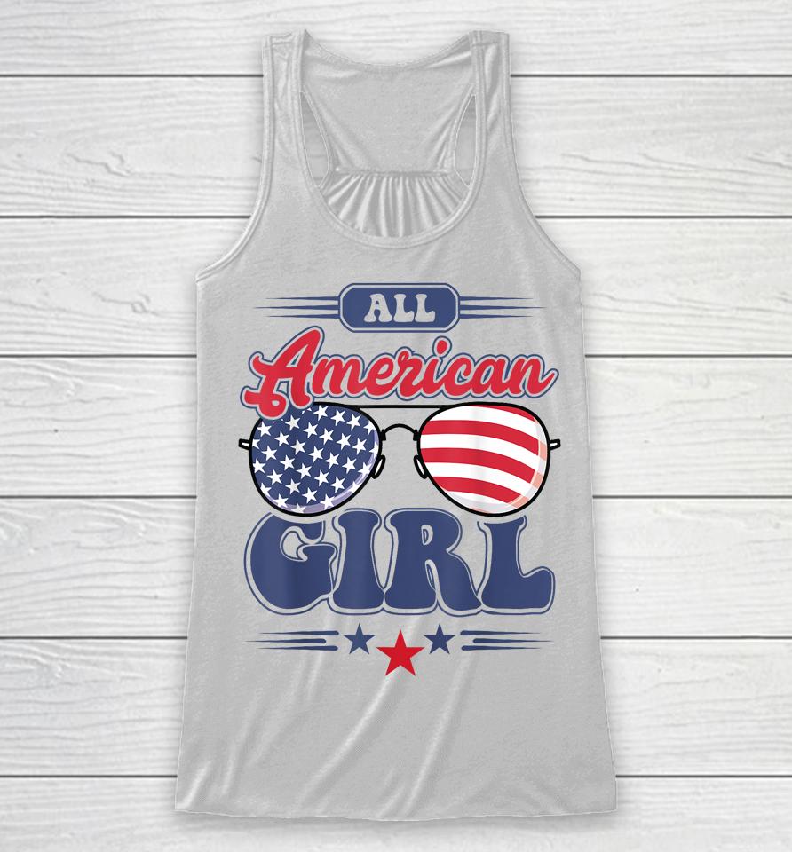 All American Girl 4Th Of July Family Matching Racerback Tank