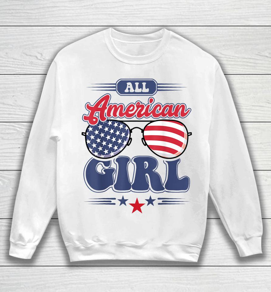All American Girl 4Th Of July Family Matching Sweatshirt