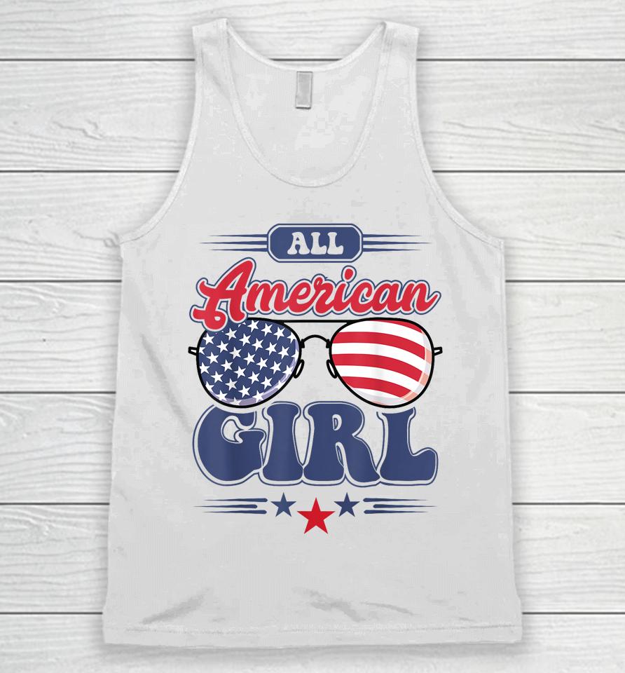 All American Girl 4Th Of July Family Matching Unisex Tank Top