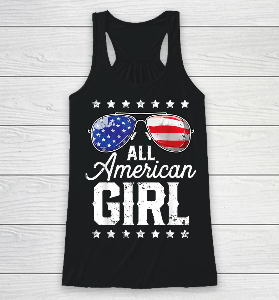 All American Girl 4Th Of July Family Matching Sunglasses Racerback Tank