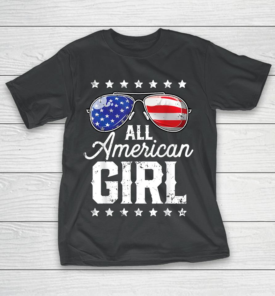 All American Girl 4Th Of July Family Matching Sunglasses T-Shirt
