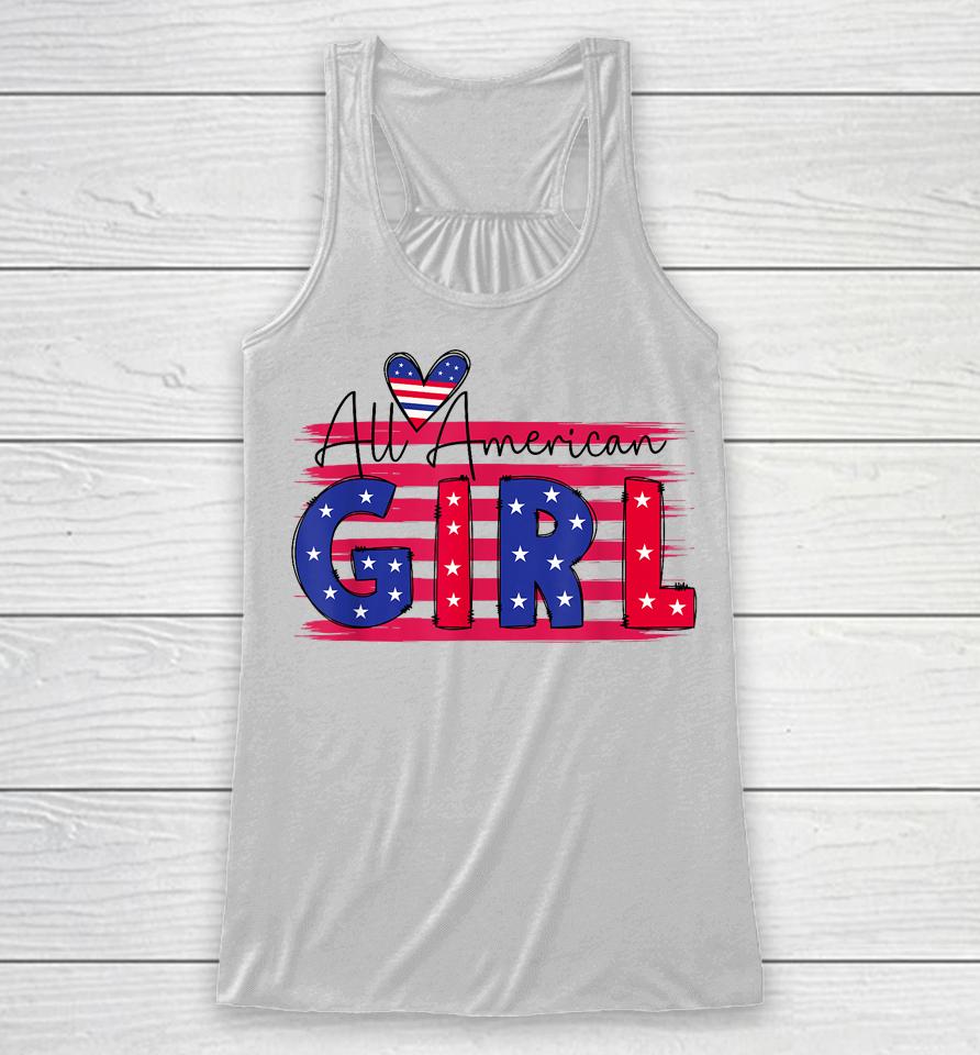All American Girls 4Th Of July Daughter Racerback Tank