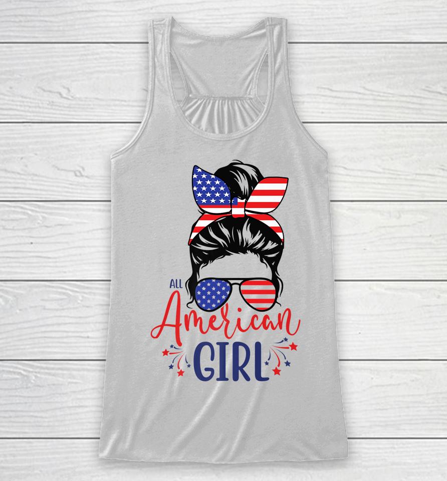 All American Girls Funny 4Th Of July Racerback Tank