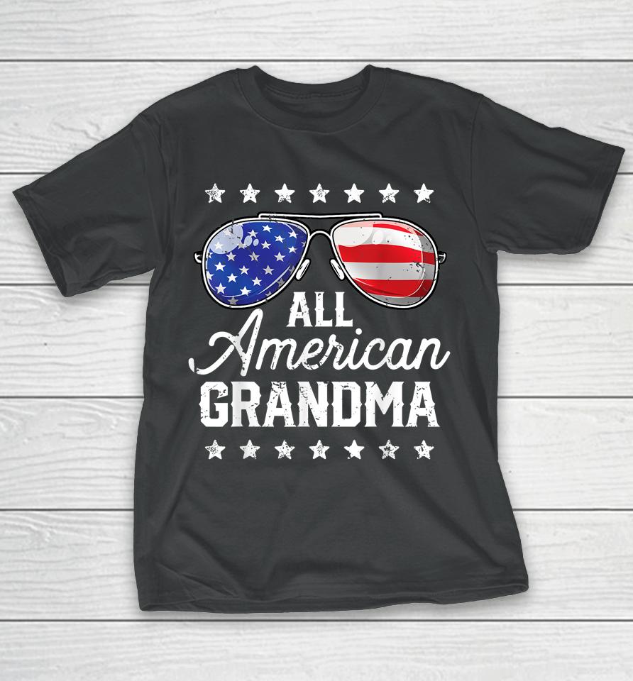 All American Grandma 4Th Of July Family Matching Sunglasses T-Shirt
