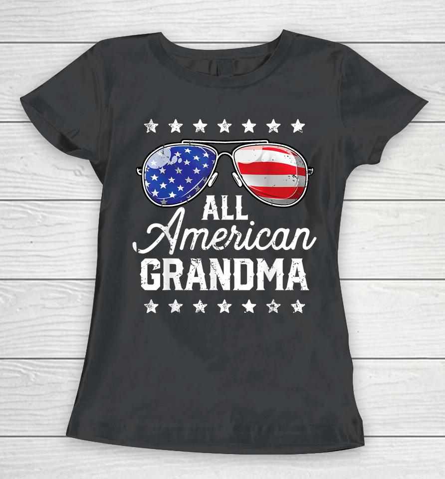 All American Grandma 4Th Of July Family Matching Sunglasses Women T-Shirt