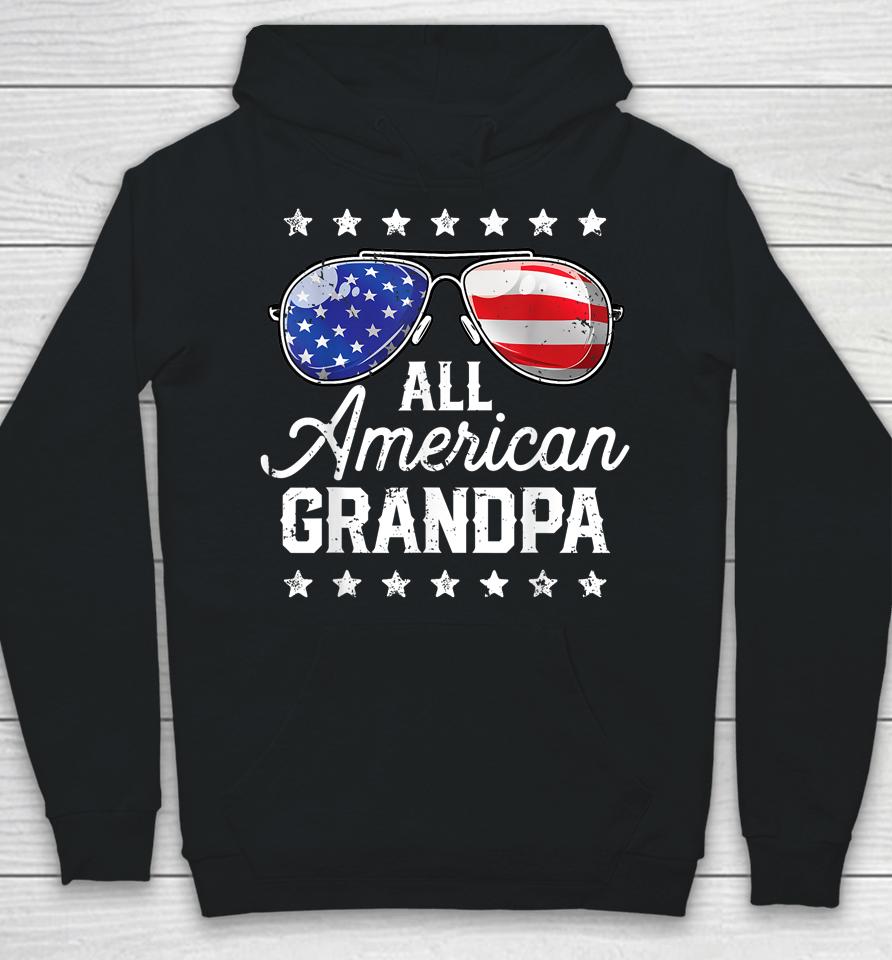 All American Grandpa 4Th Of July Family Matching Sunglasses Hoodie