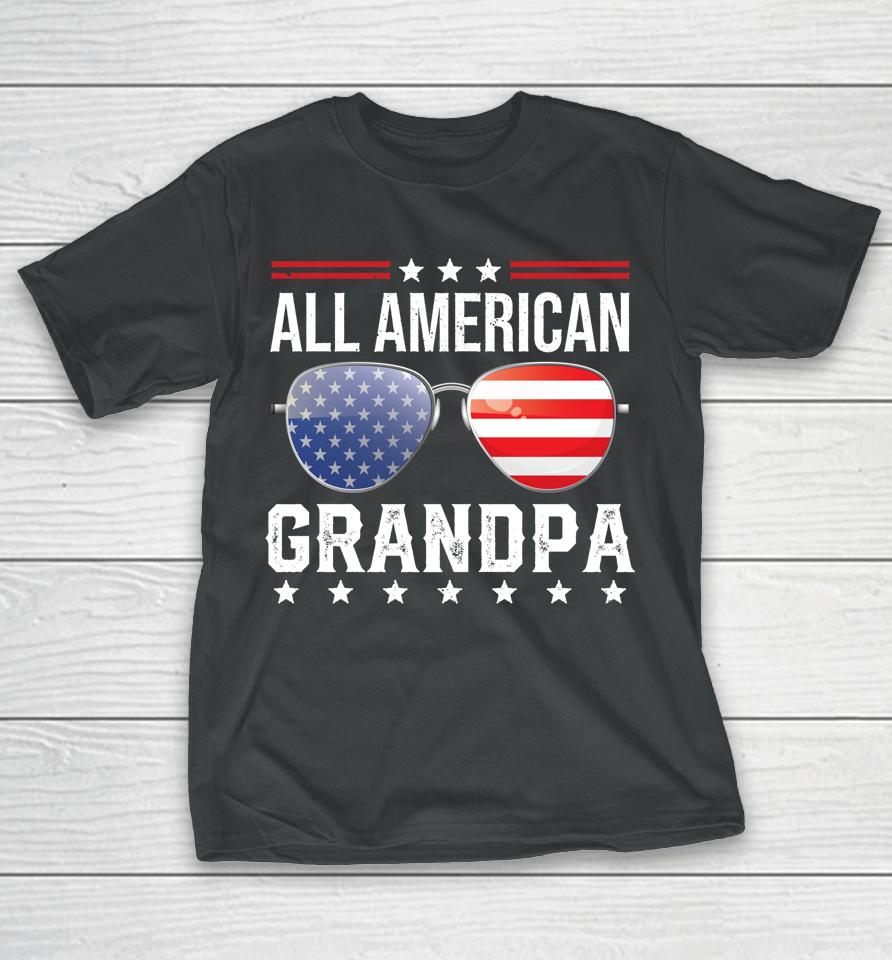 All American Grandpa Matching Family Fourth 4Th Of July T-Shirt