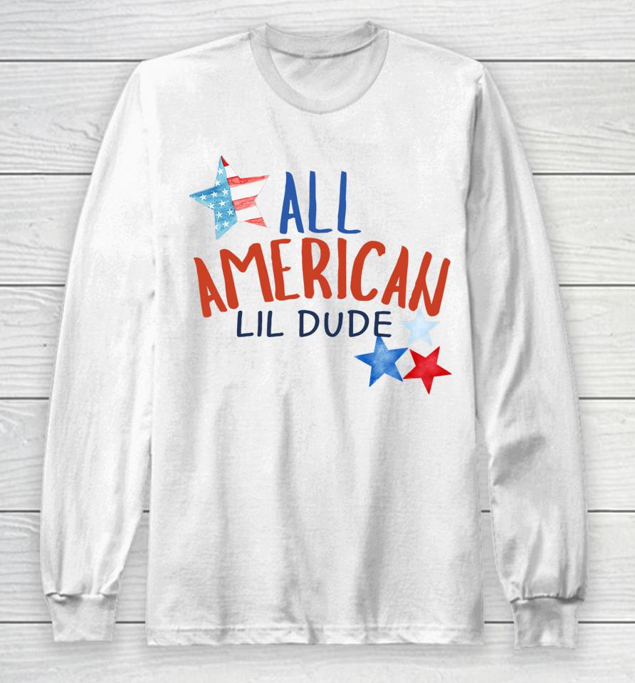 All American Lil Dude 4Th Of July Long Sleeve T-Shirt