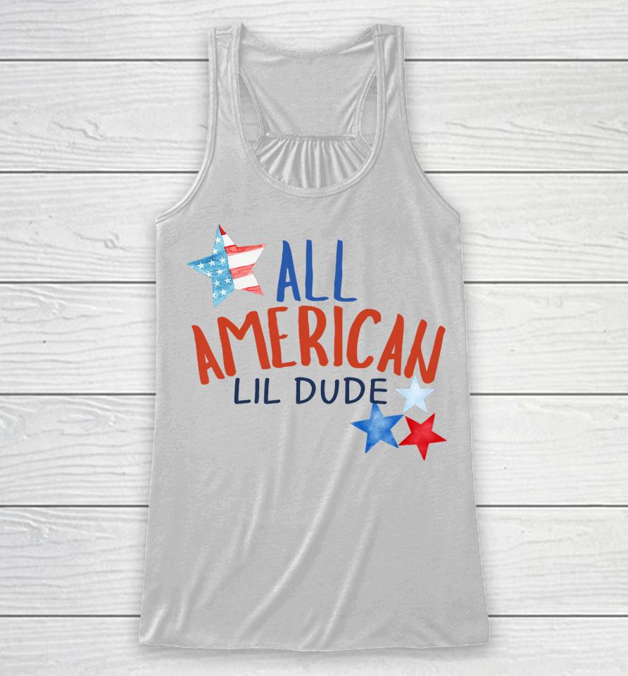 All American Lil Dude 4Th Of July Racerback Tank