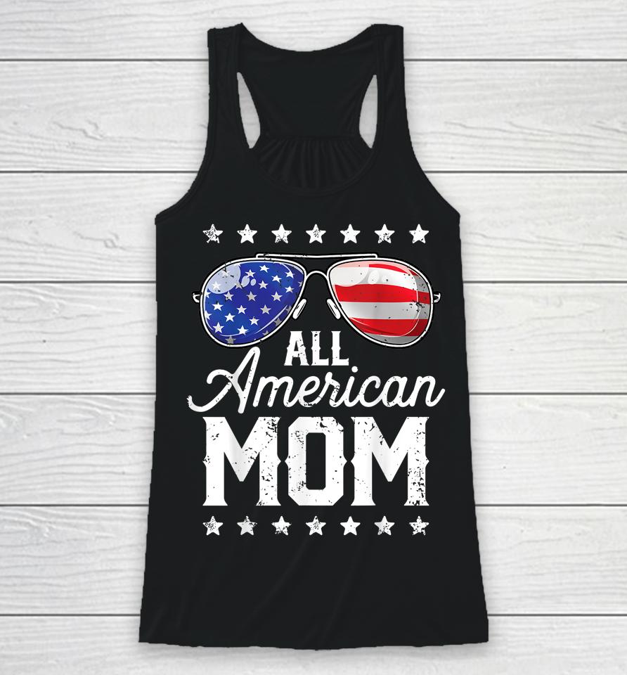 All American Mom 4Th Of July Mothers Day Racerback Tank