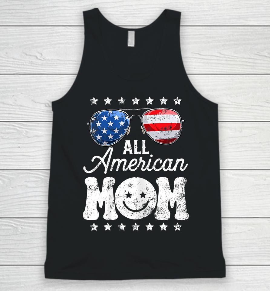 All American Mom 4Th Of July T Shirt Mother's Day Mama Mommy Unisex Tank Top