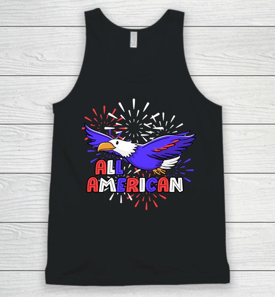 All American Patriotic 4Th Of July Eagle Fireworks Unisex Tank Top