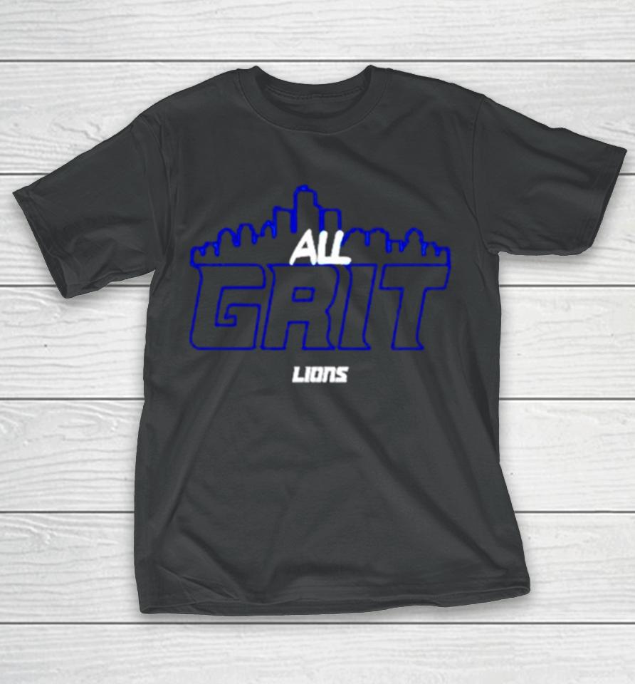 All Grit Detroit Lions Skyline T-Shirt